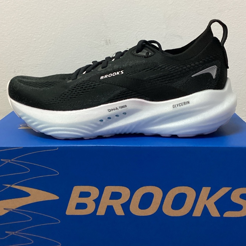 Brooks Black and White Glycerin Running Shoe